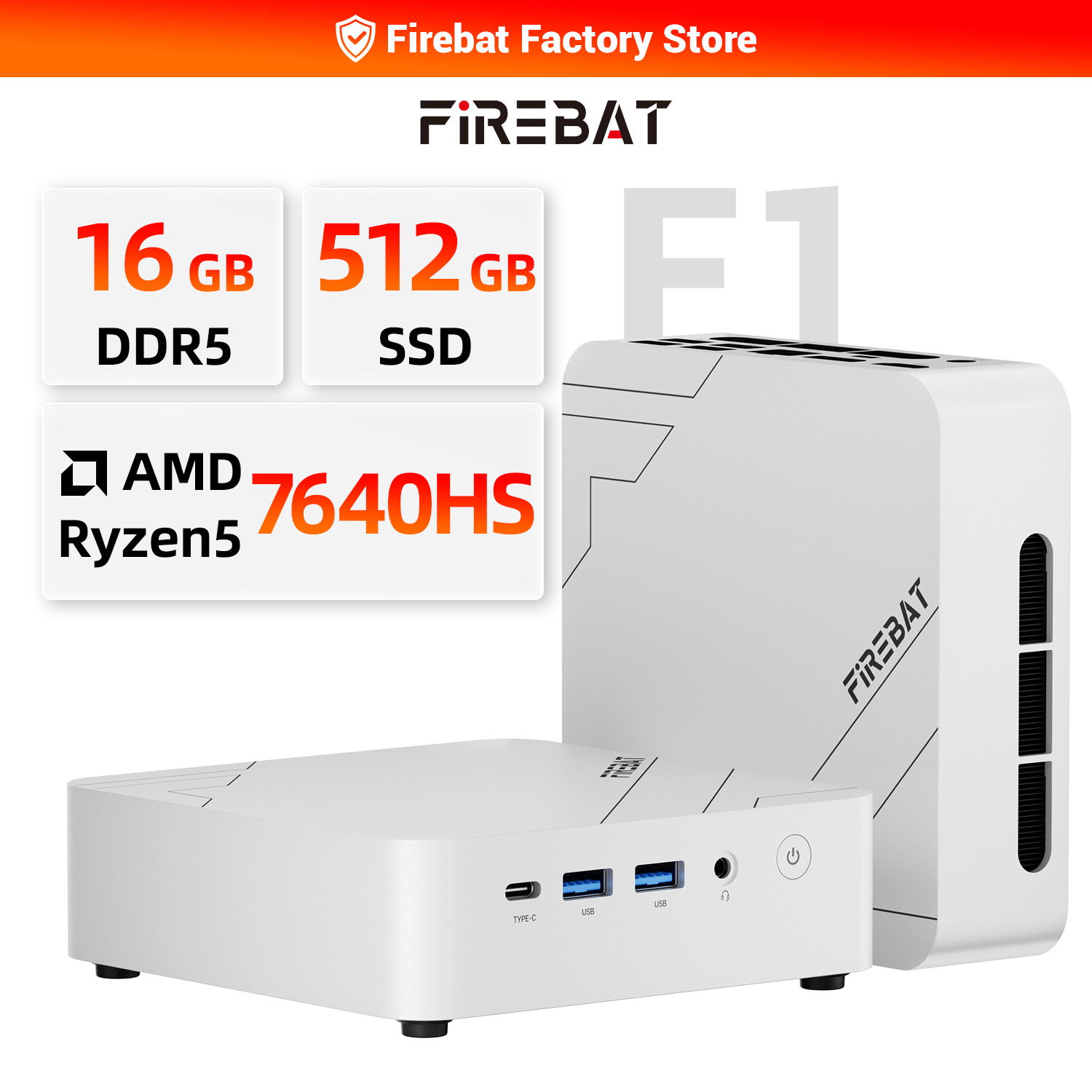 Pc Gaming Ryzen 5 - FIREBAT F1 MINI PC AMD Ryzen
