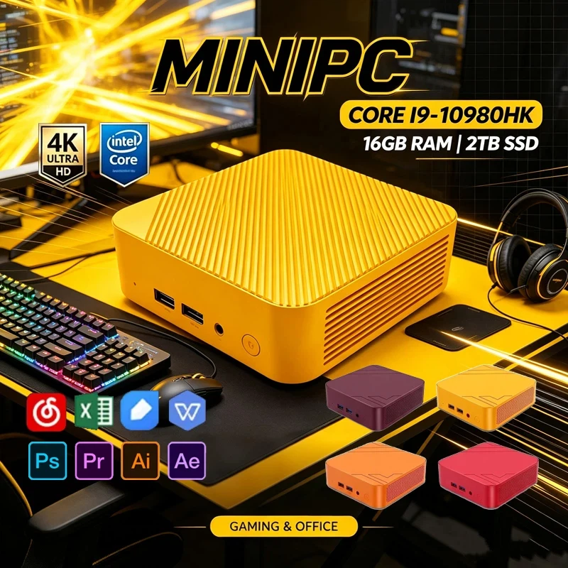 Pc Gaming Editing - High-Performance Color Mini PC Intel I9-10980HK