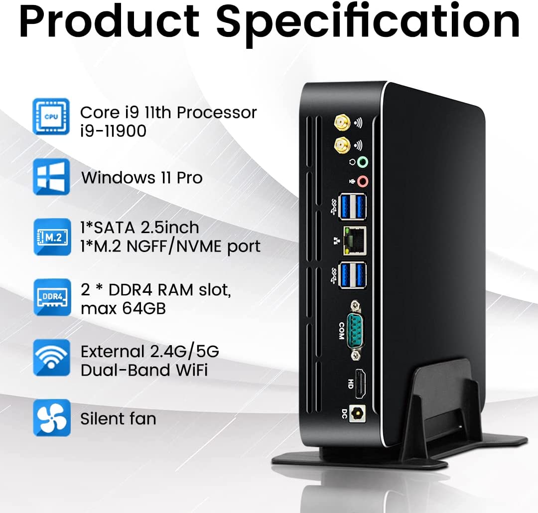 Pc Gaming On Wifi - Partaker 11th Gen Intel Mini PC