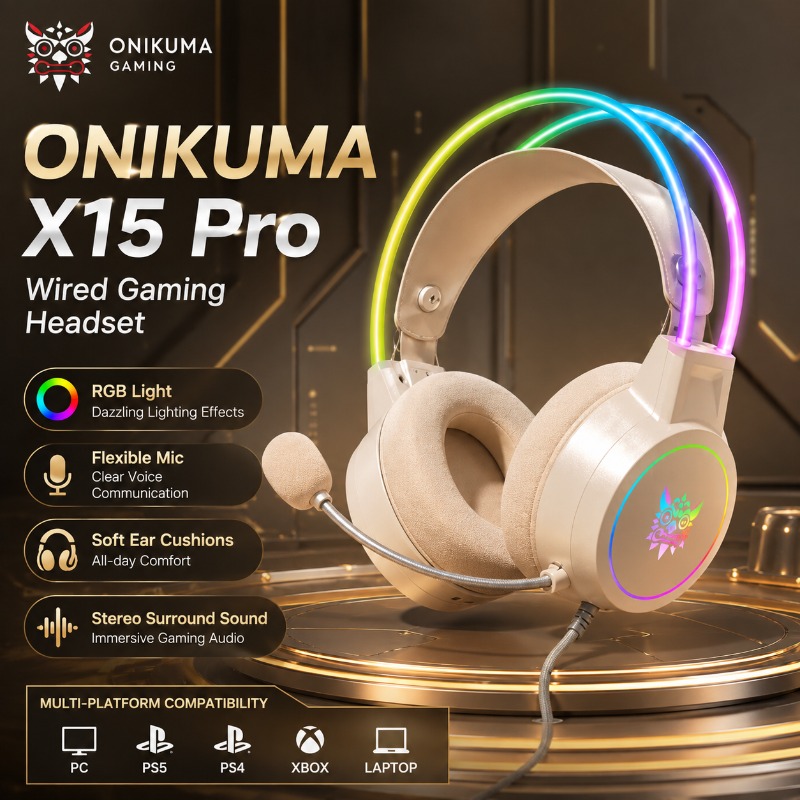 Pc Gaming Vs Ps5 - ONIKUMA X15 Pro Gaming Headset Wired