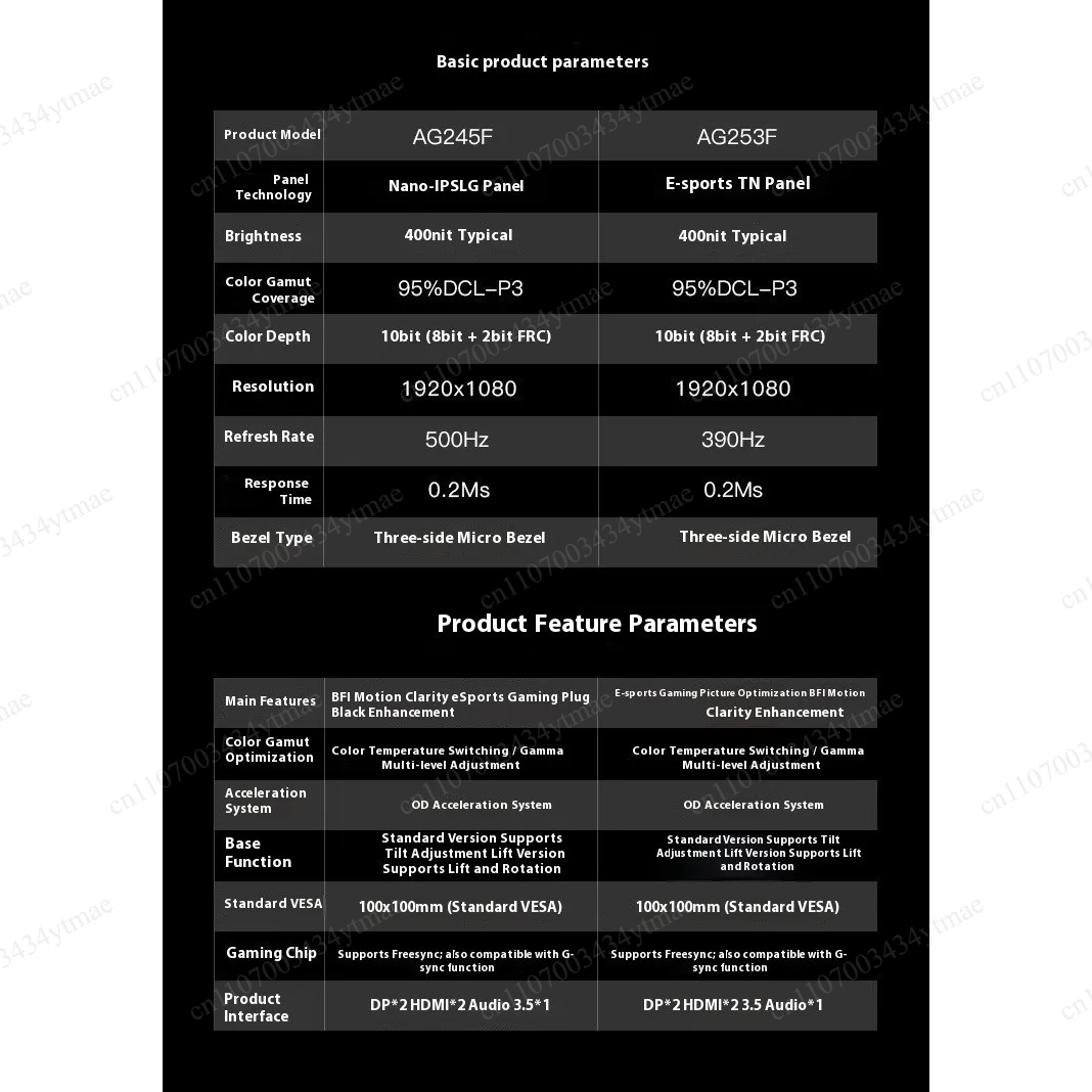 24/27 Inch Frameless Gaming Di - High Refresh Monitor 评论和价格