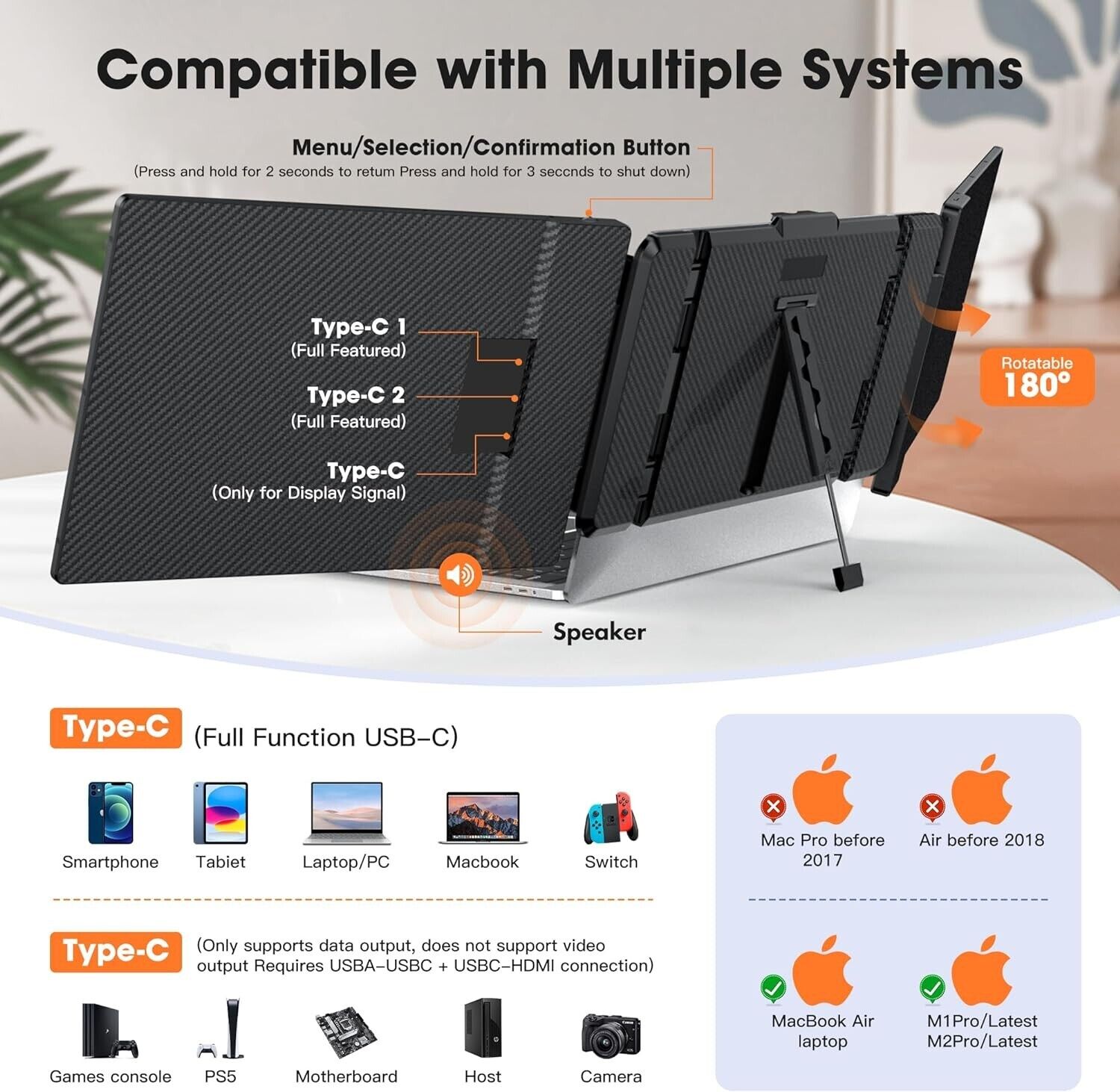 OFFIYA 14 Inch IPS 1080P FHD D - High Refresh Monitor 评论和价格