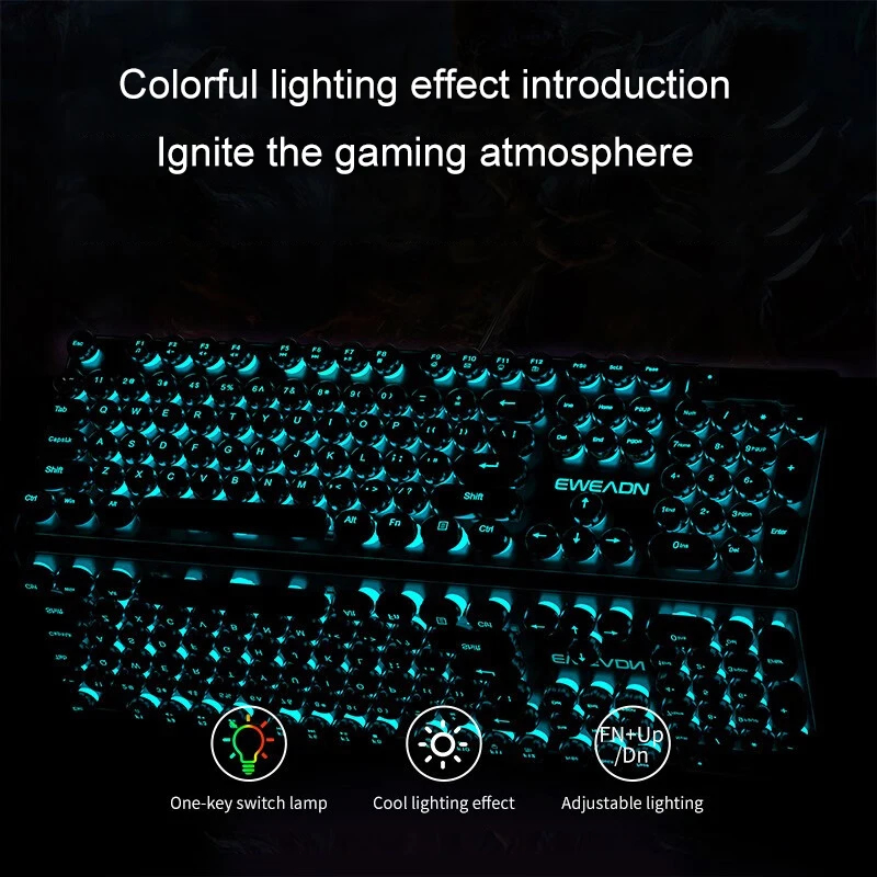Retro Punk Mechanical Feel Key - Pc Gaming Rgb 评论和价格