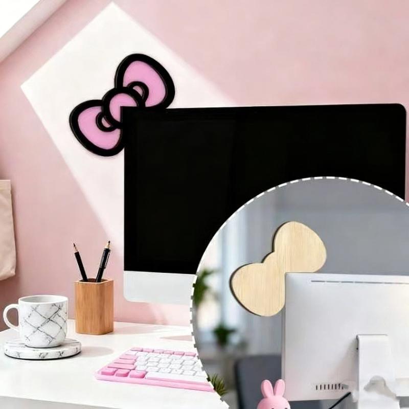 New 1/2Pcs Wooden Bowknot PC A - Pc Gaming Kawaii 评论和价格