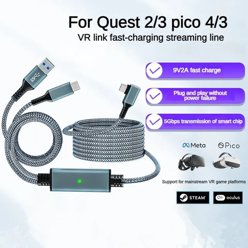 Link Cable 5M VR Headset Data  - Vr Headset Pc 评论和价格
