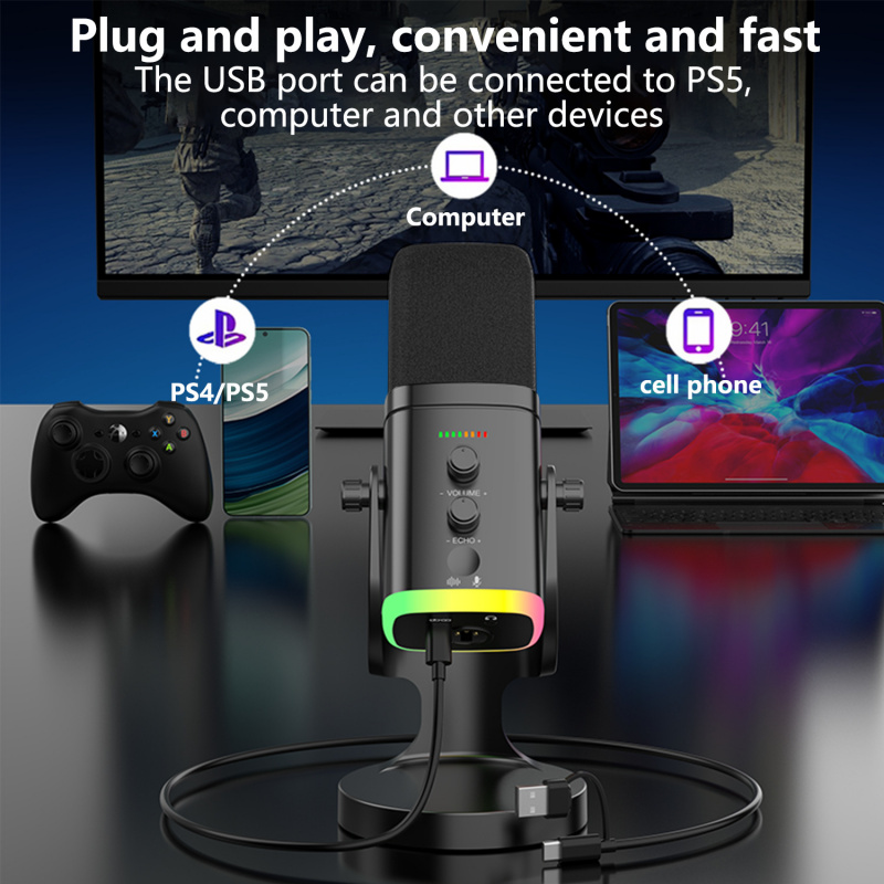 YU8 USB XLR Dynamic Microphone - Pc Gaming Youtuber 评论和价格