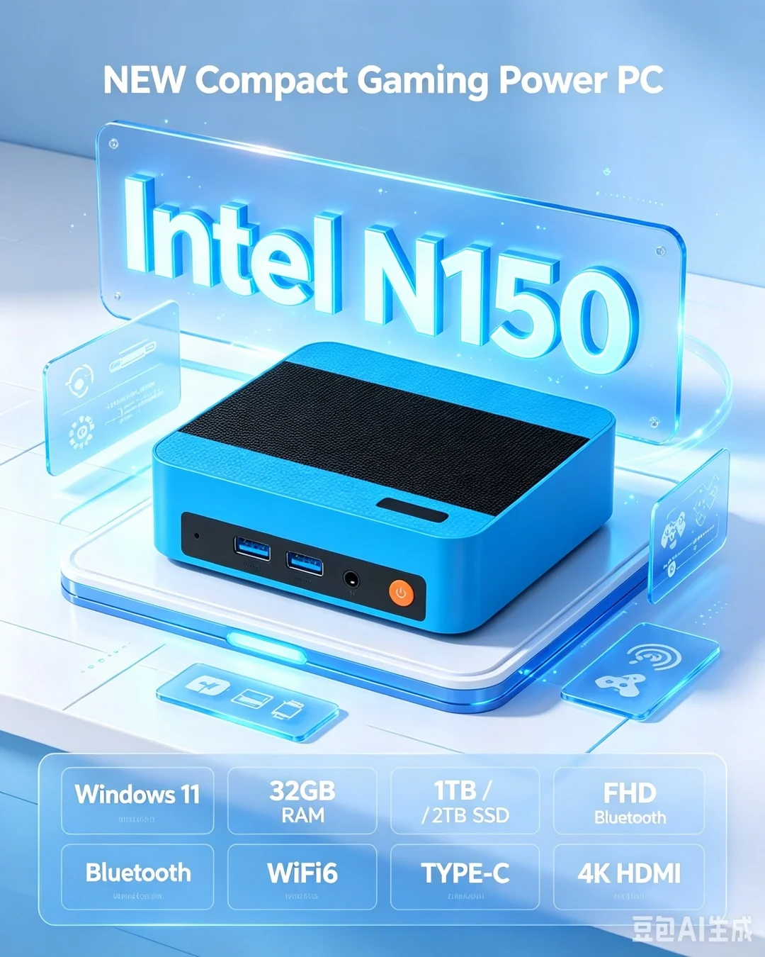 Vibrant Multicolor Intel N150  - Pc Gaming Editing 评论和价格