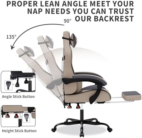 Gaming Chair with Massage,Ergo - Pc Gaming Chair 评论和价格