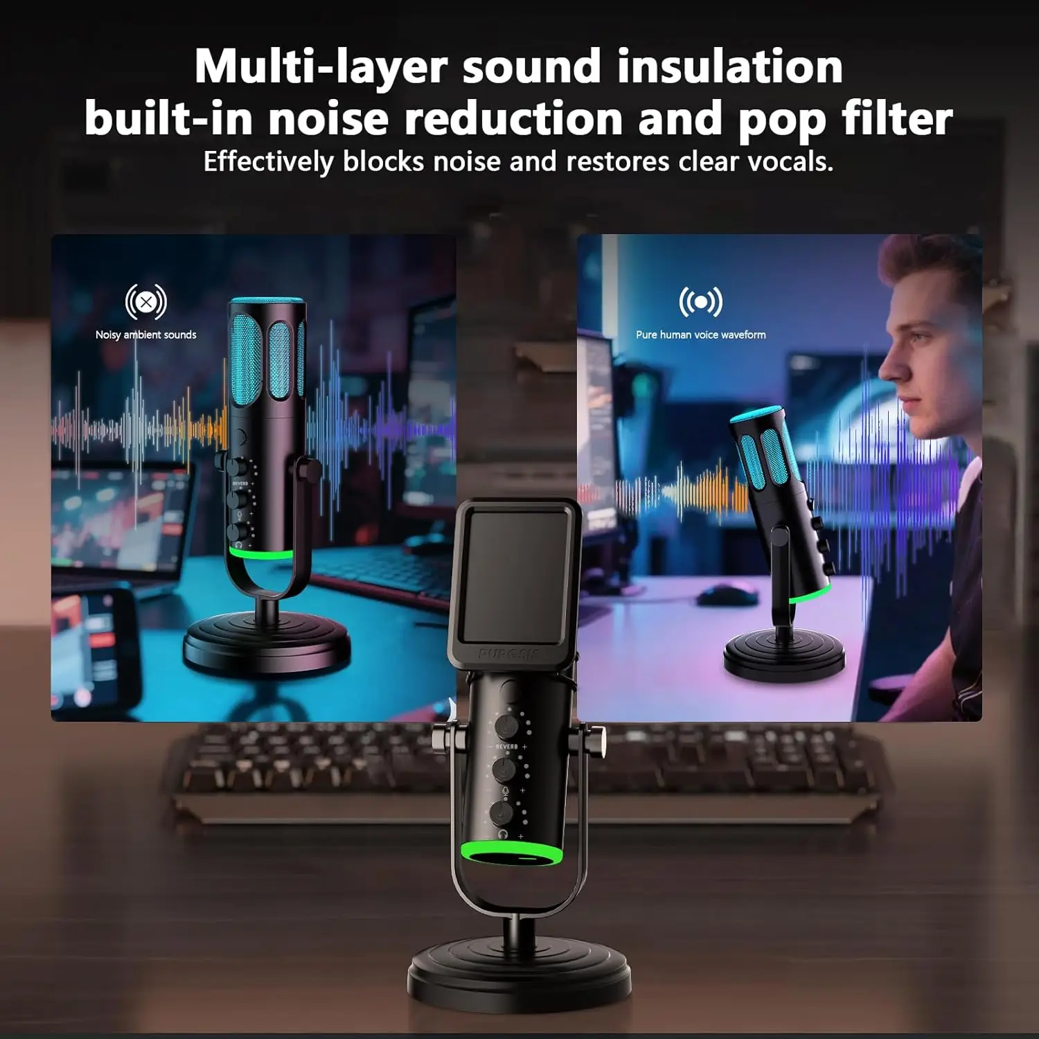PUPGSIS USB PC Microphone, Gam - Pc Gaming Youtuber 评论和价格