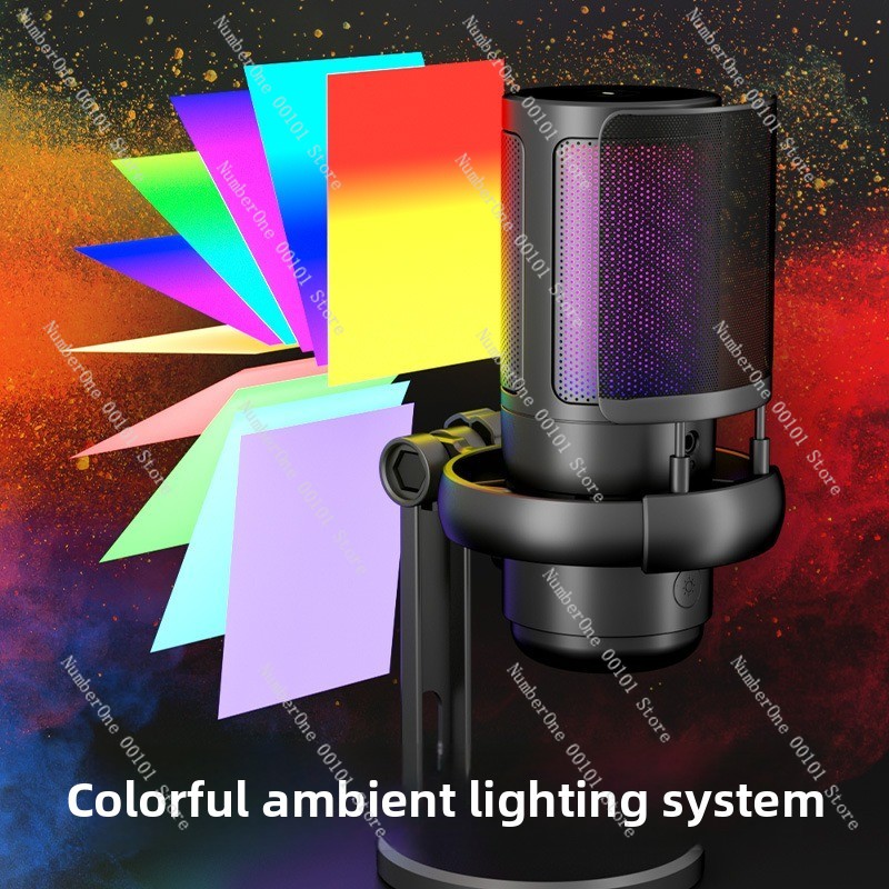 USB Desktop Condenser Micropho - Pc Gaming Rgb 评论和价格