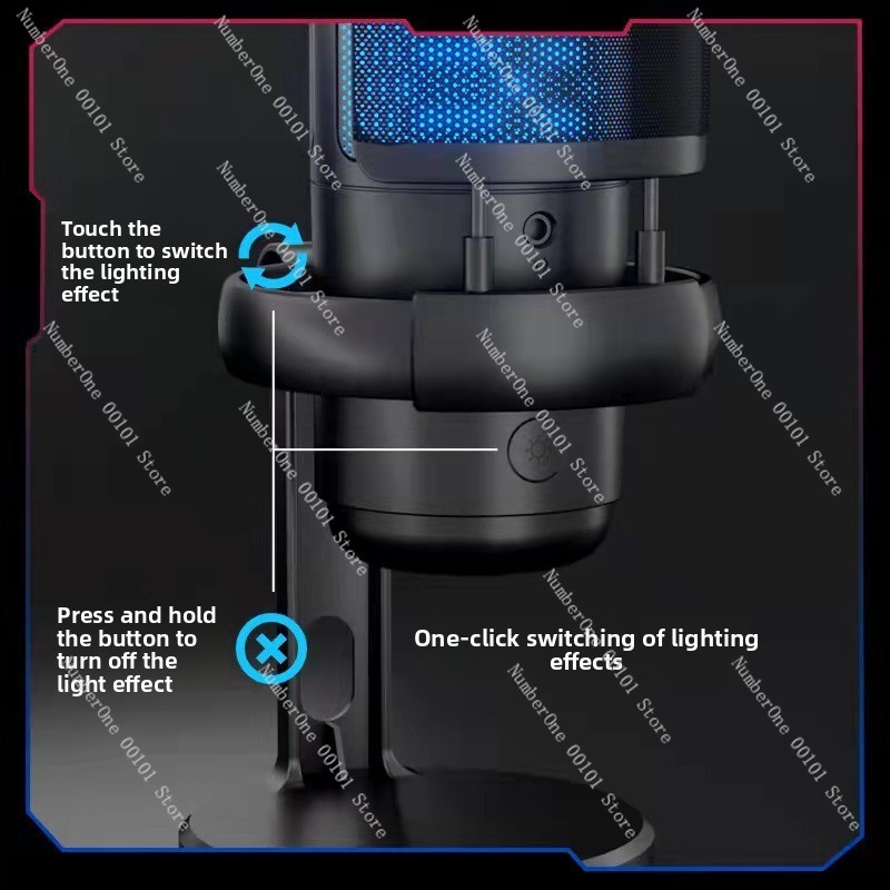 USB Desktop Condenser Micropho - Pc Gaming Rgb 评论和价格