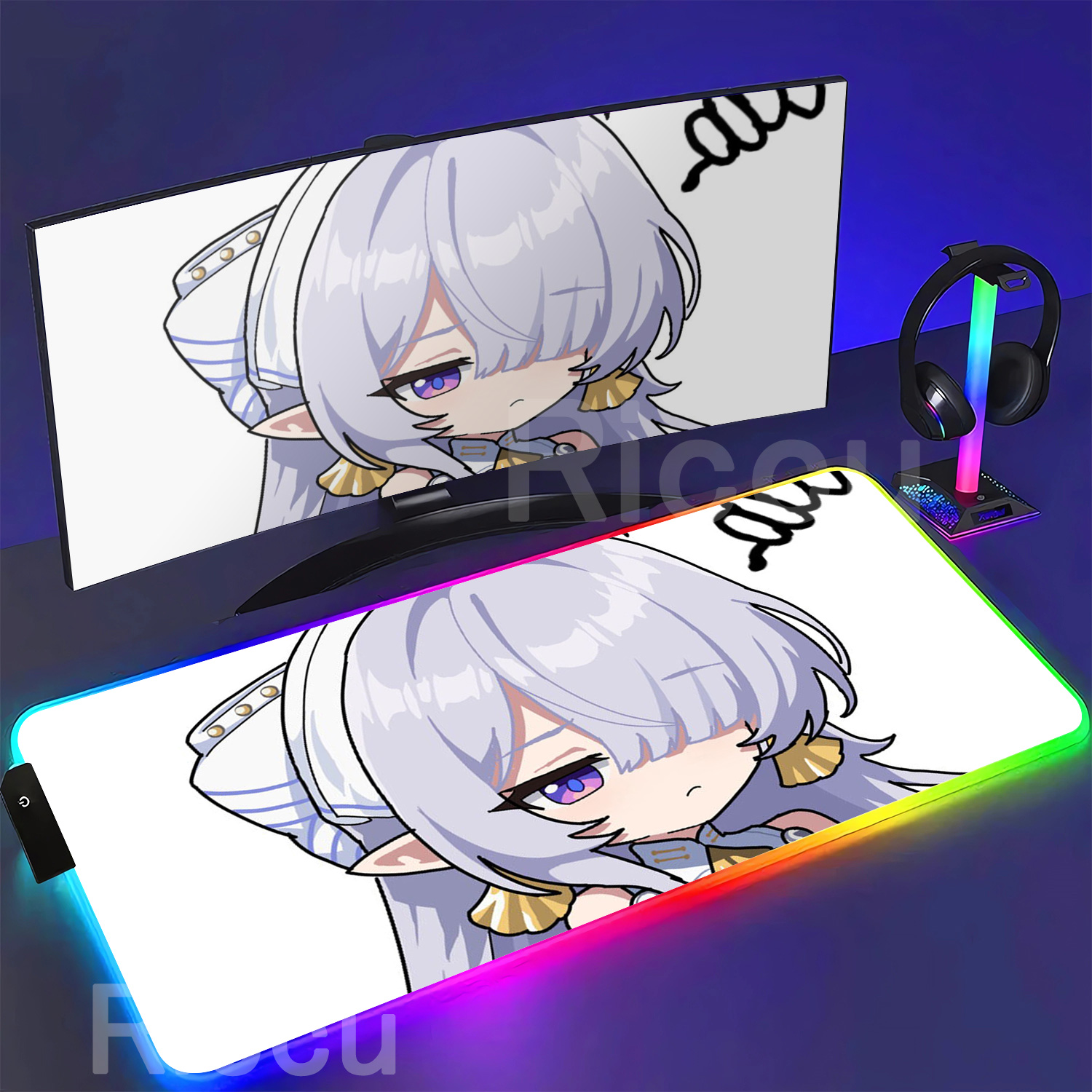 RGB Mouse Pad Velina Airgid Ze - Pc Gaming Kawaii 评论和价格