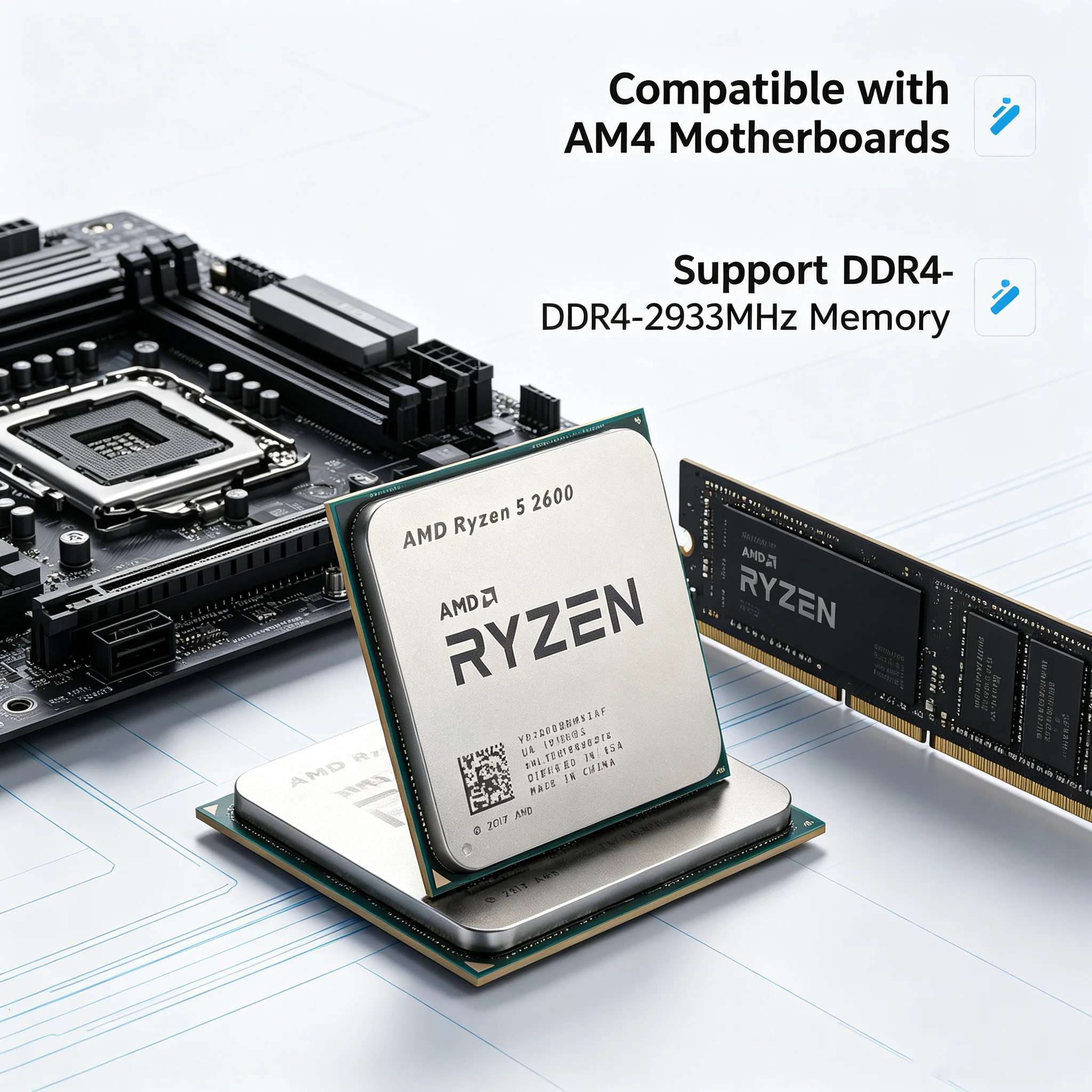 AMD Ryzen 5 2600 Processor 3.4 - Pc Gaming Ryzen 5 评论和价格