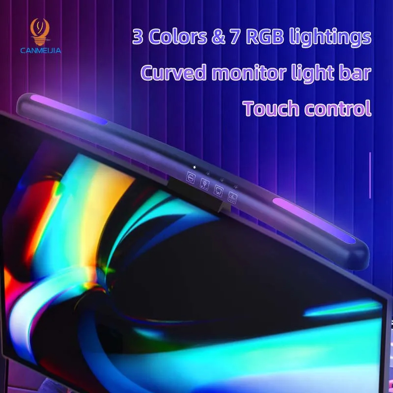 Curved LED Monitor Light Bar U - Pc Gaming Rgb 评论和价格
